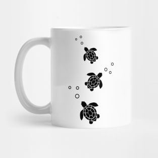 SEA Turtle Trio - Cute Turtle Art Mug